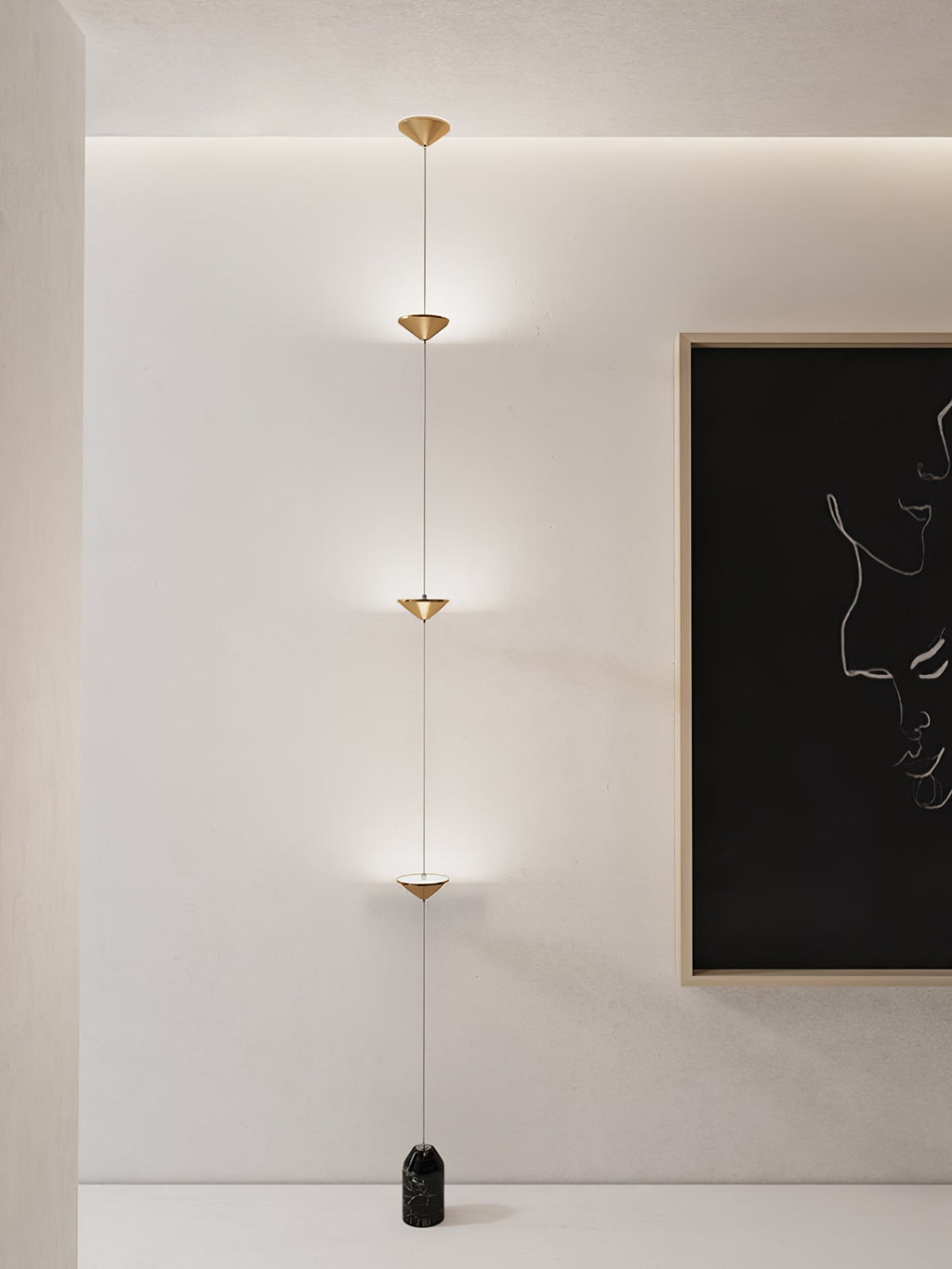 Sculptural Marble Base Floor Lamp