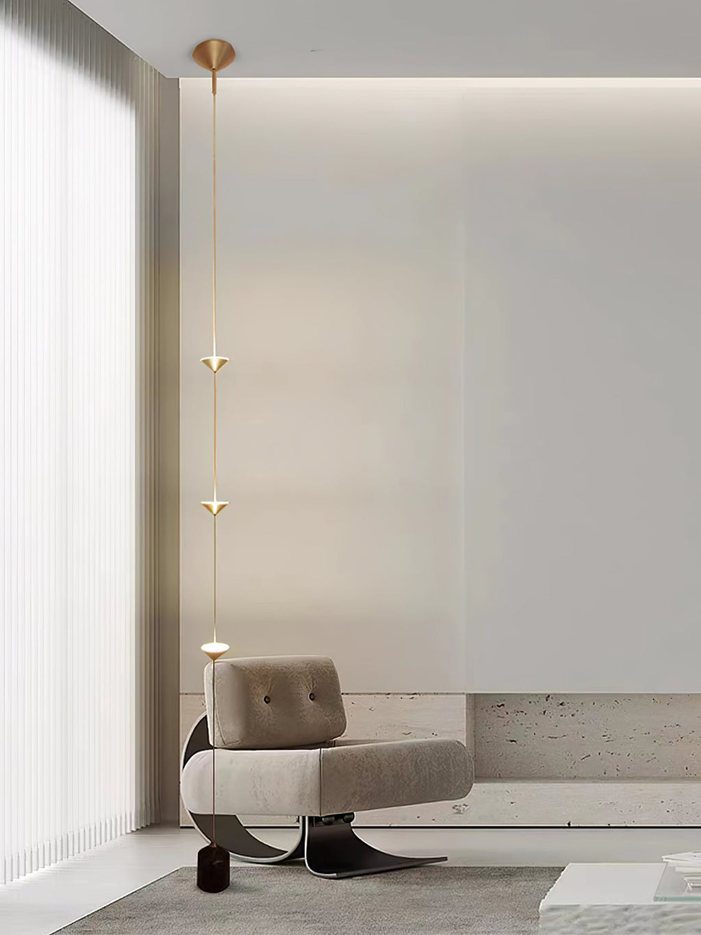 Sculptural Marble Base Floor Lamp