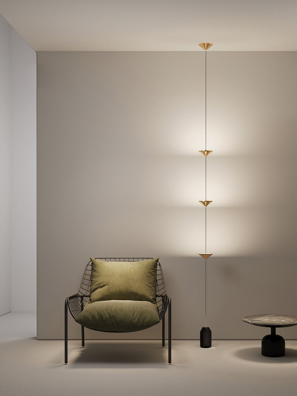 Sculptural Marble Base Floor Lamp