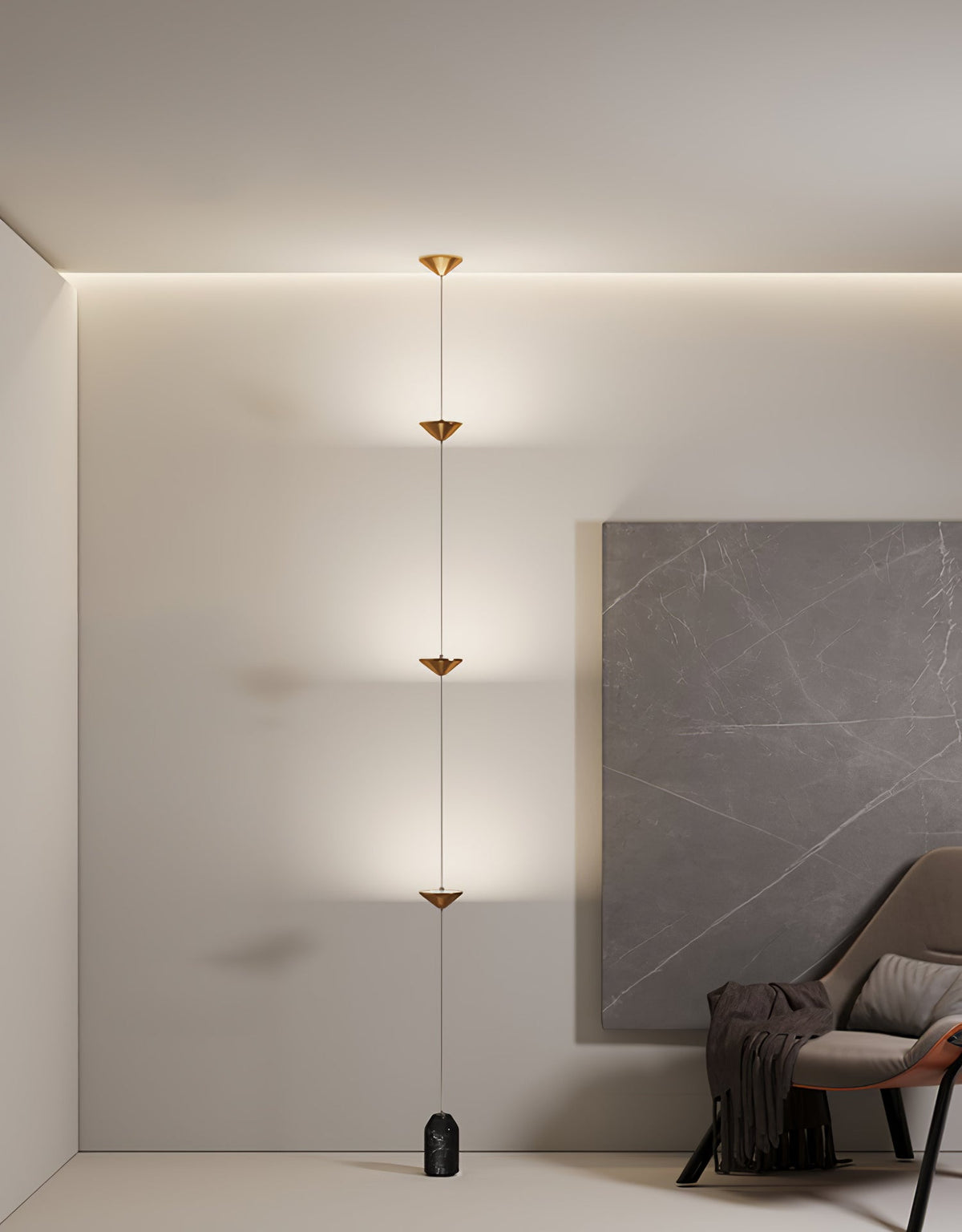 Sculptural Marble Base Floor Lamp