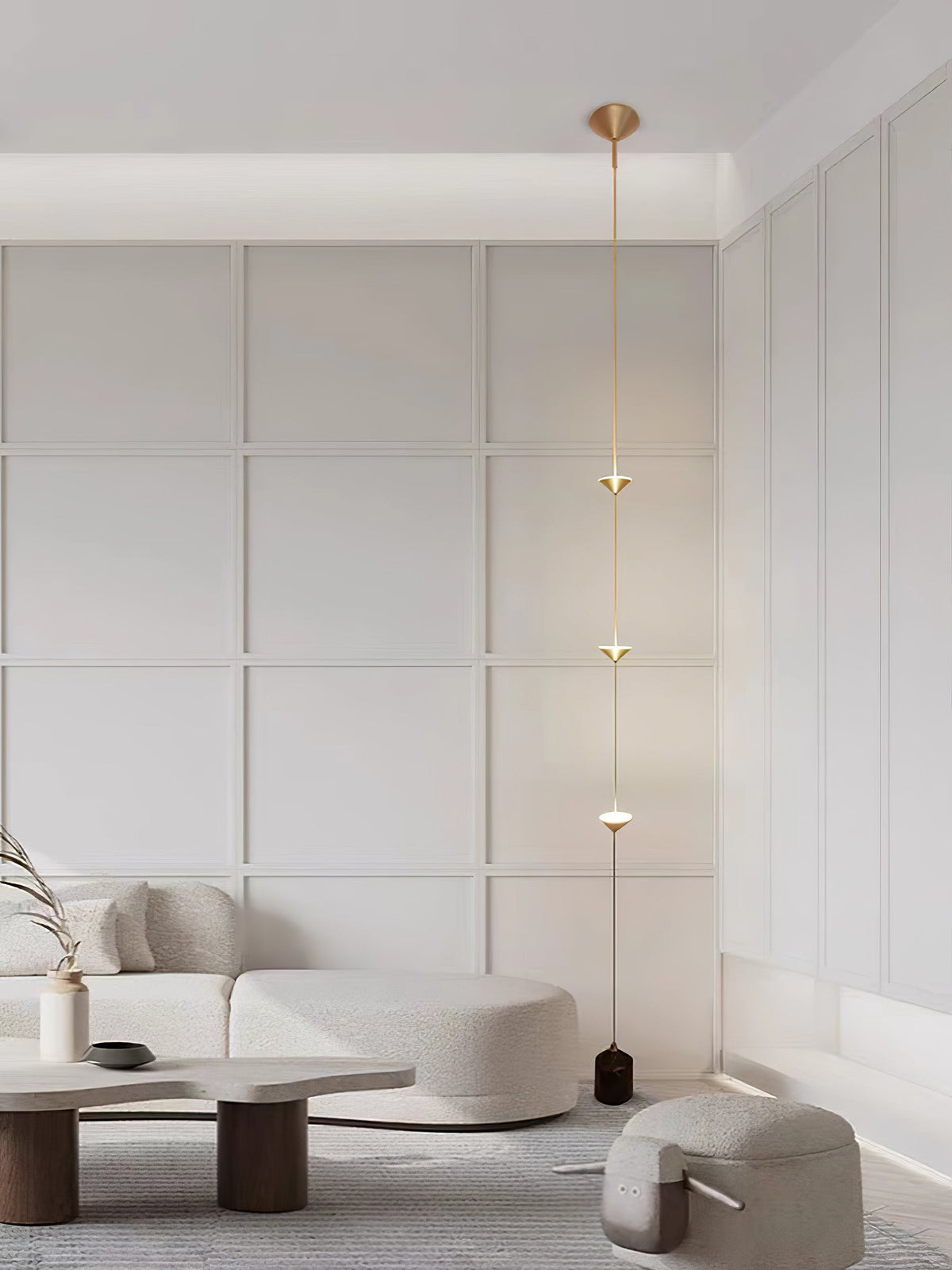 Sculptural Marble Base Floor Lamp