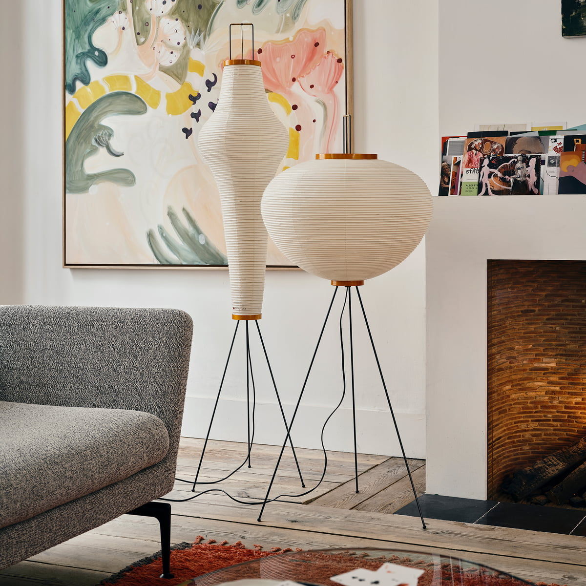 Akari 14A 10A Lantern Floor Lamp