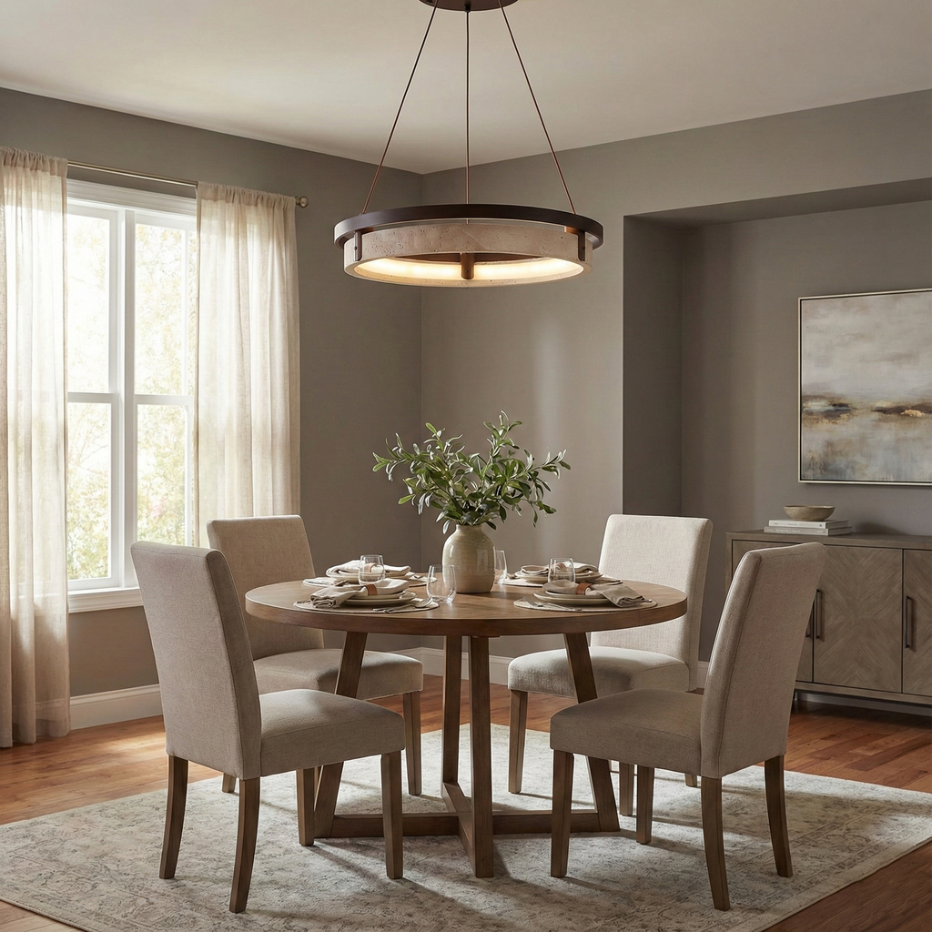 Selvino Travertine Chandelier — product view 16