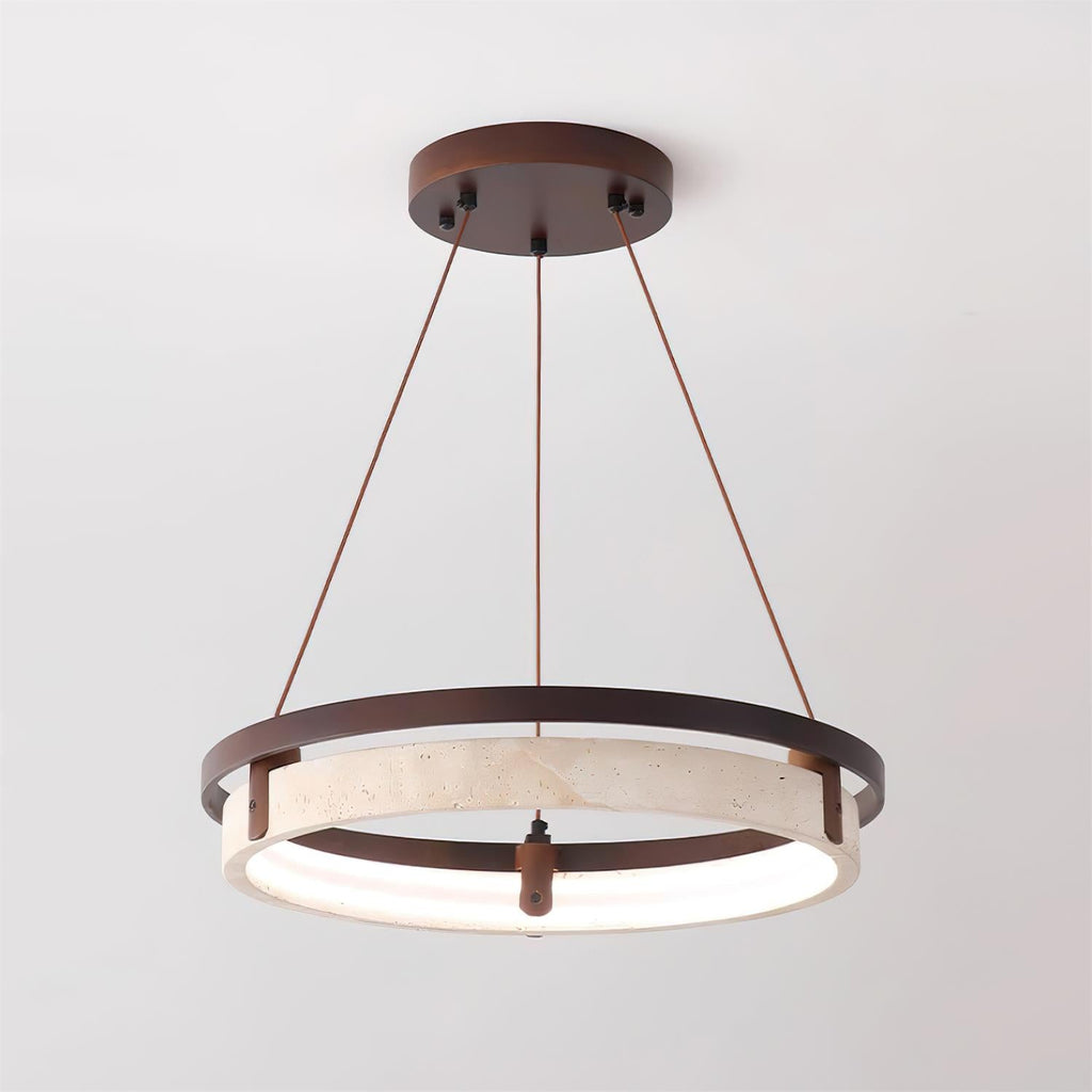 Selvino Travertine Chandelier — product view 2