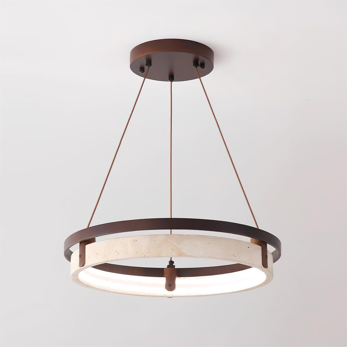 Selvino Travertine Chandelier — product view 2