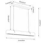 Serenity Line Glass Chandelier — product view 5