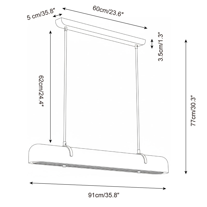Serenity Line Glass Chandelier — product view 5