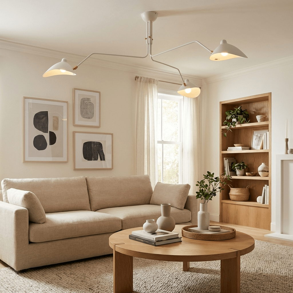 Serge Mouille Multi-Arm Spider Ceiling Light