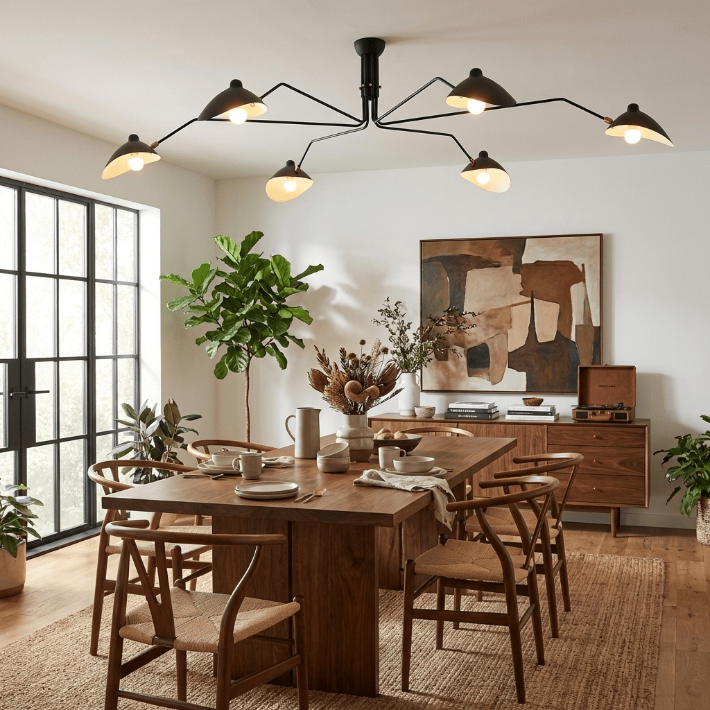 Serge Mouille Multi-Arm Spider Ceiling Light
