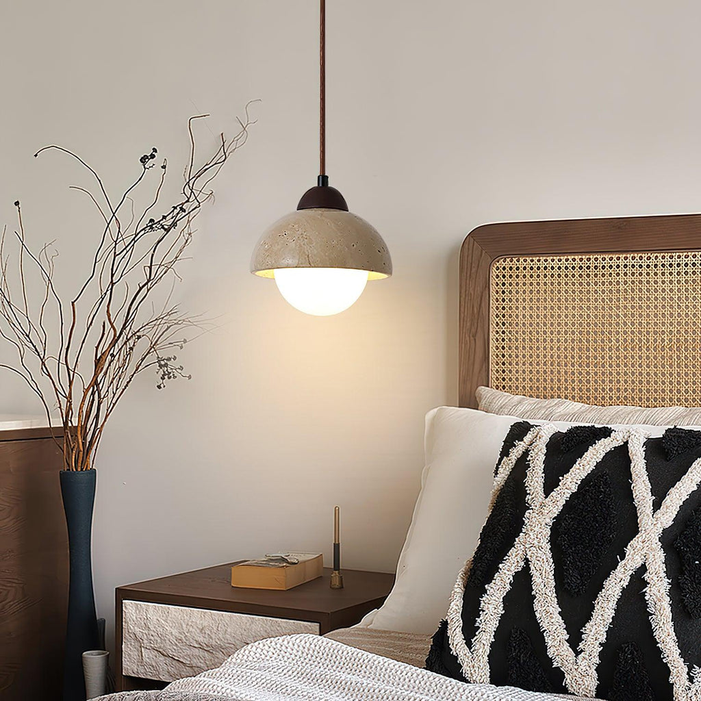 Soren Travertine Pendant Lamp — product view 3