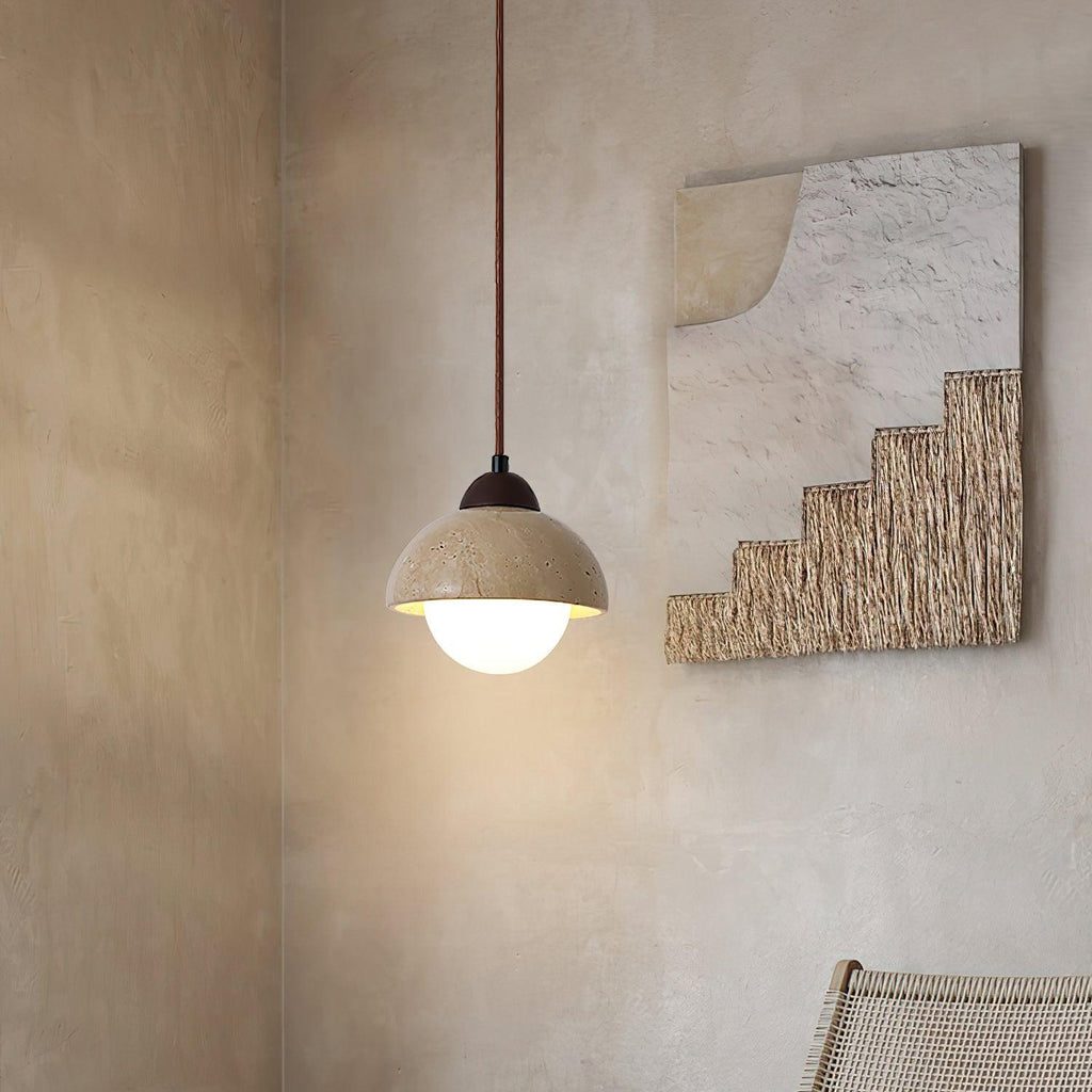 Soren Travertine Pendant Lamp — product view 4