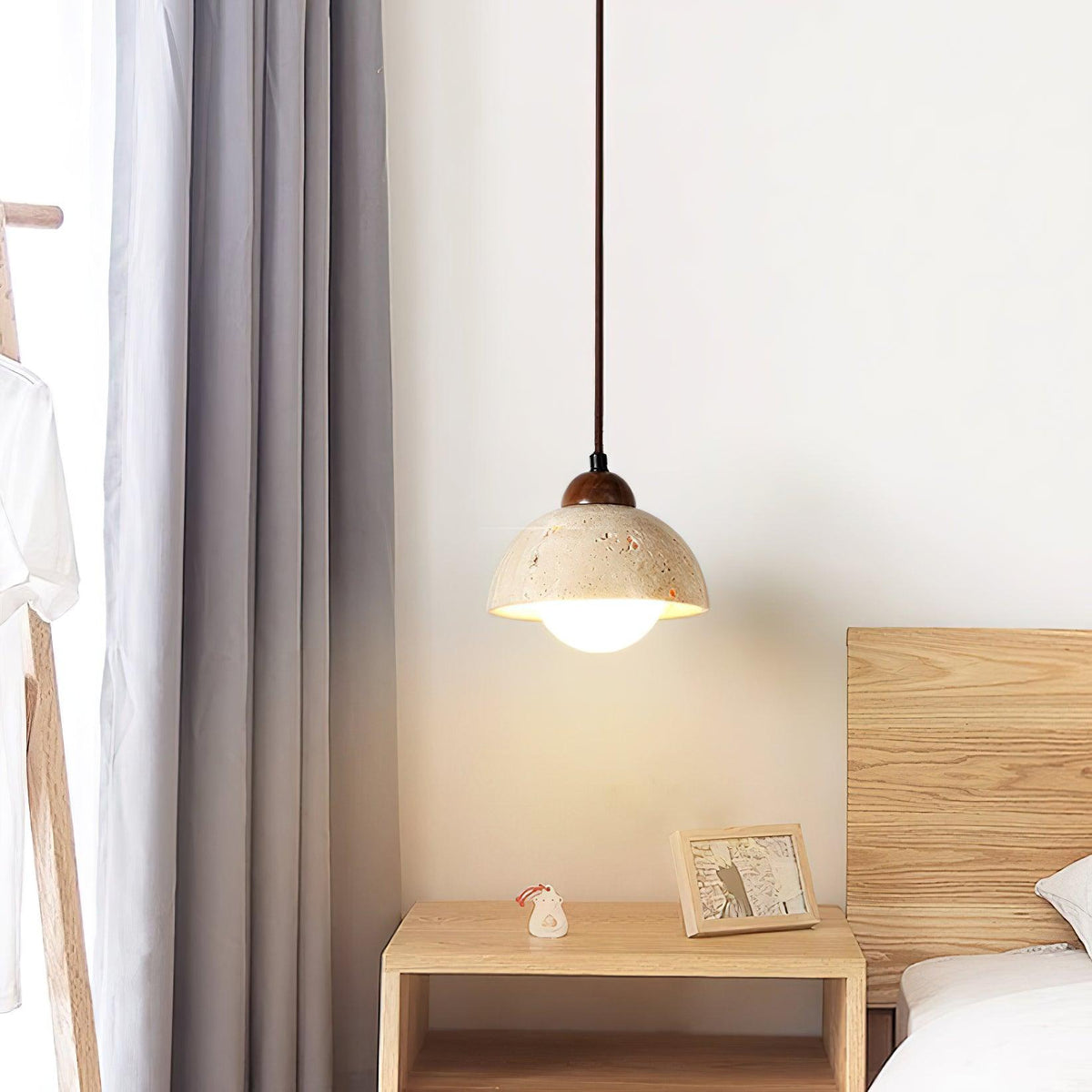 Soren Travertine Pendant Lamp — product view 2