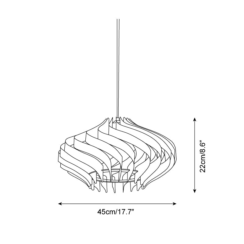 Spirawood Wood Pendant Lamp — product view 5