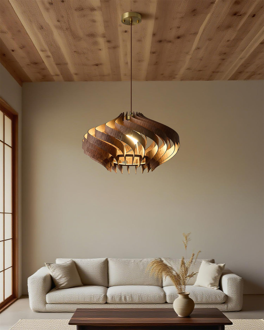 Spirawood Wood Pendant Lamp — product view 2