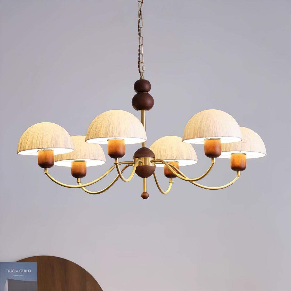 Stacey Wood Chandelier — product view 2