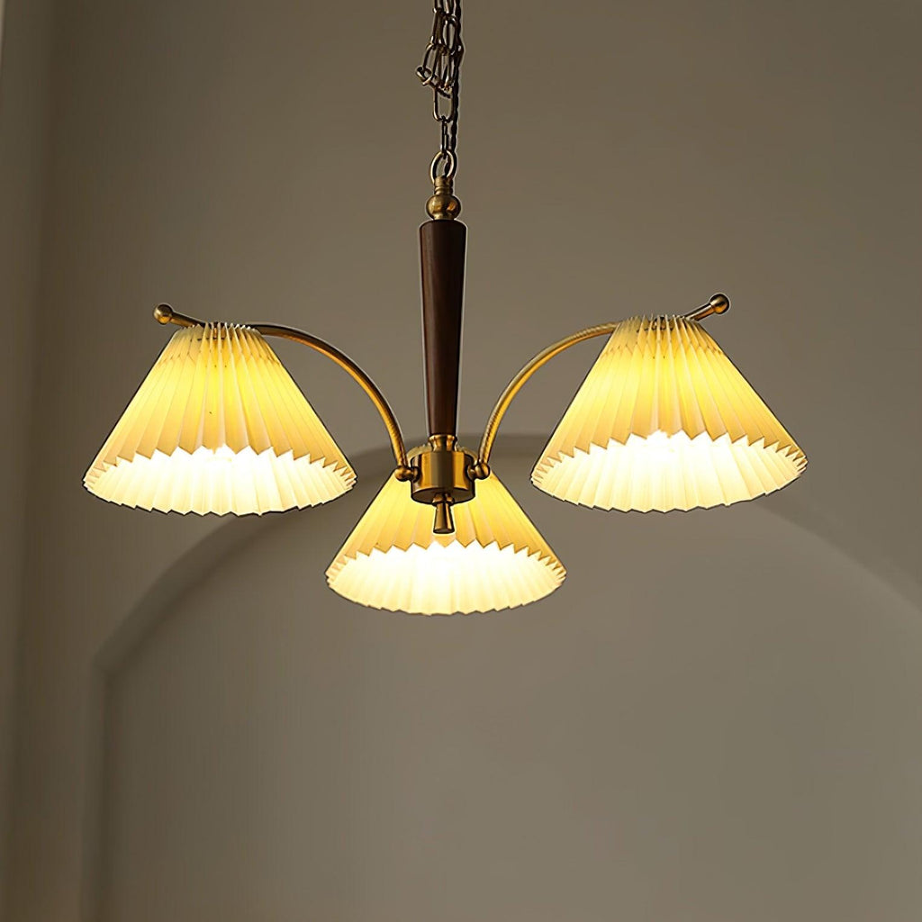 Suki Pleated Wood Chandelier — product view 12