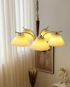 Suki Pleated Wood Chandelier — product view 15