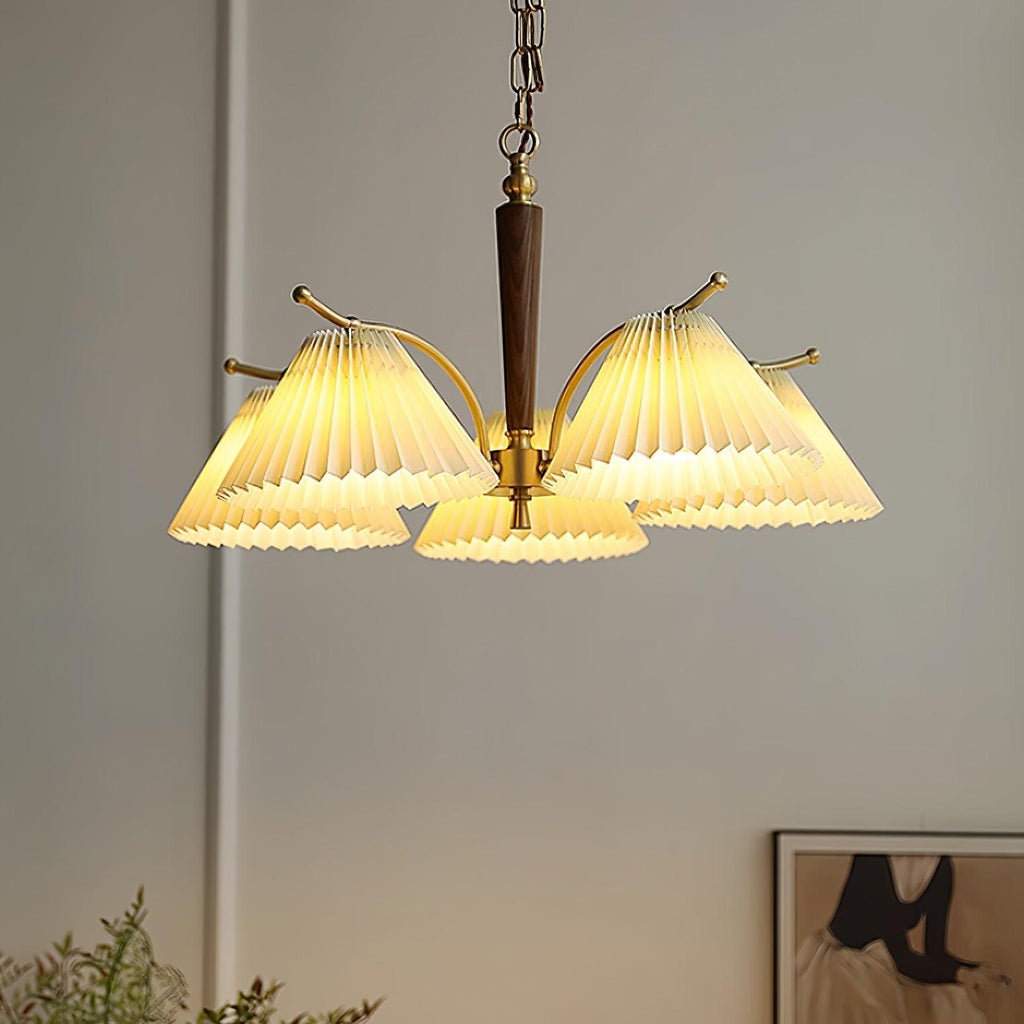 Suki Pleated Wood Chandelier — product view 16