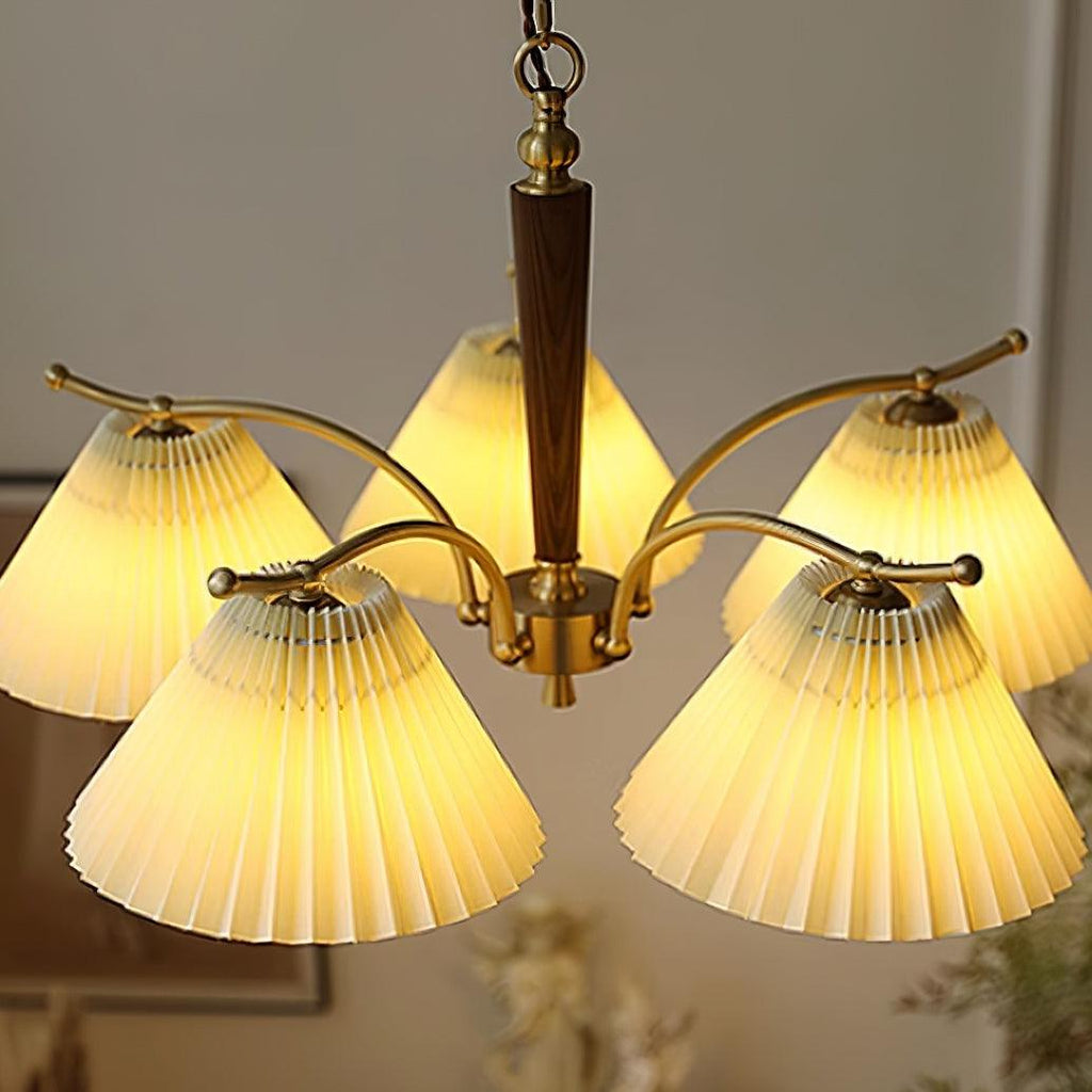 Suki Pleated Wood Chandelier — product view 17