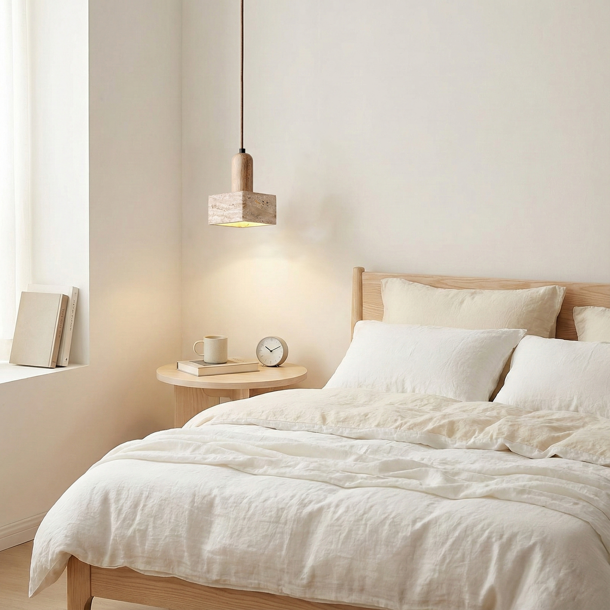 Talla Travertine Pendant Lamp — product view 9