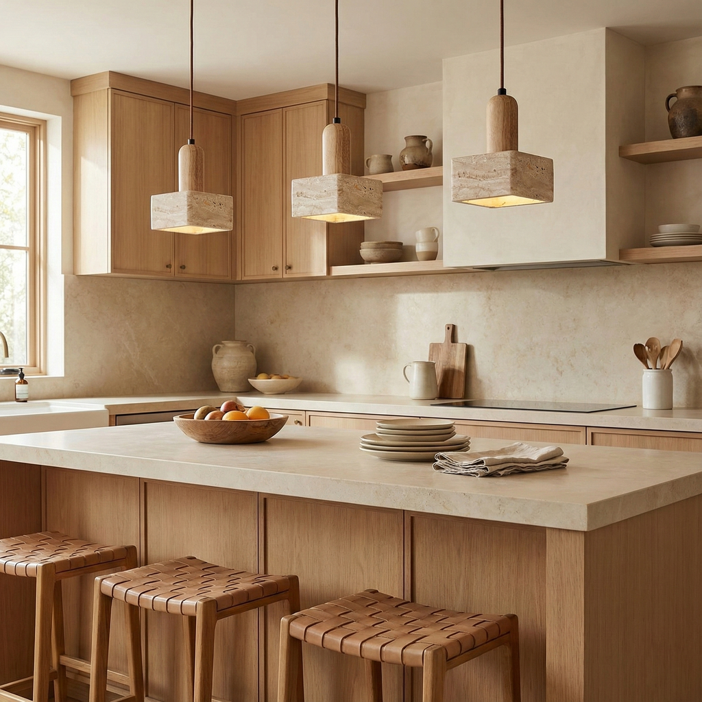 Talla Travertine Pendant Lamp — product view 7