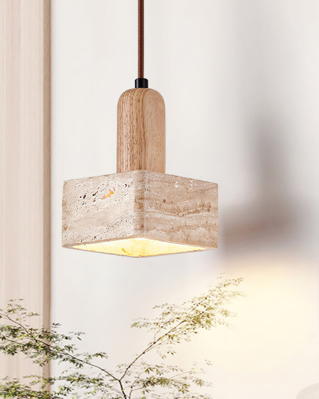 Talla Travertine Pendant Lamp — product view 3