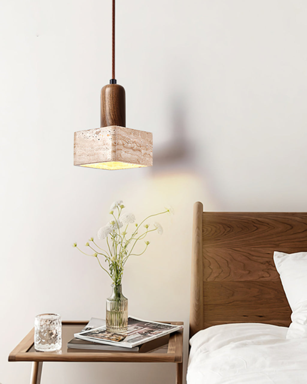 Talla Travertine Pendant Lamp — product view 4