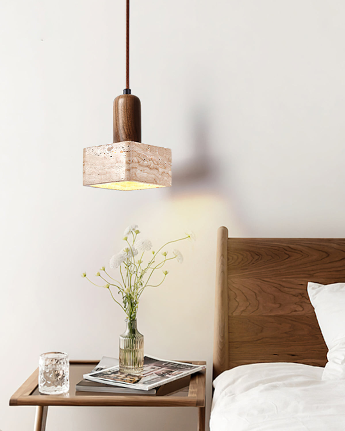 Talla Travertine Pendant Lamp — product view 4