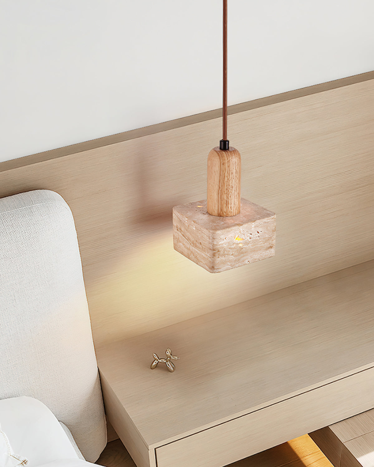 Talla Travertine Pendant Lamp — product view 13