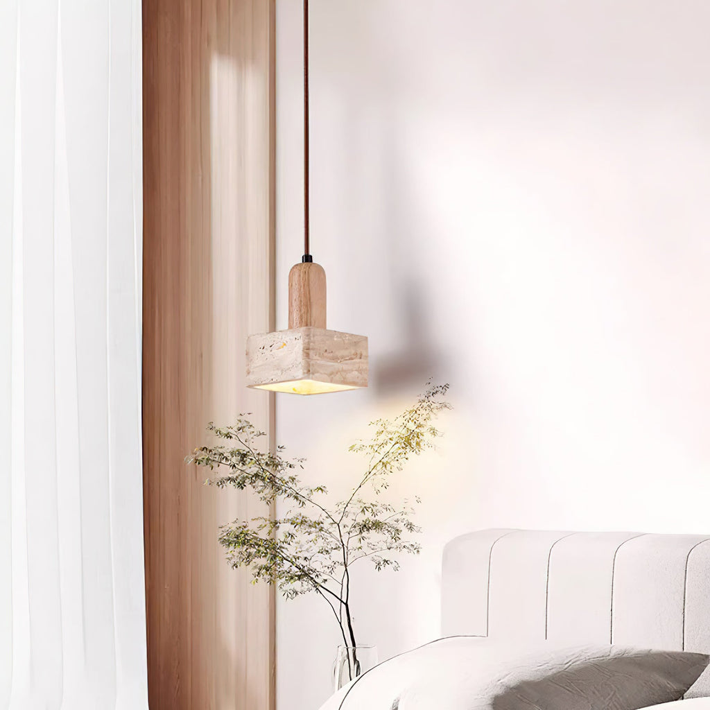 Talla Travertine Pendant Lamp — product view 14