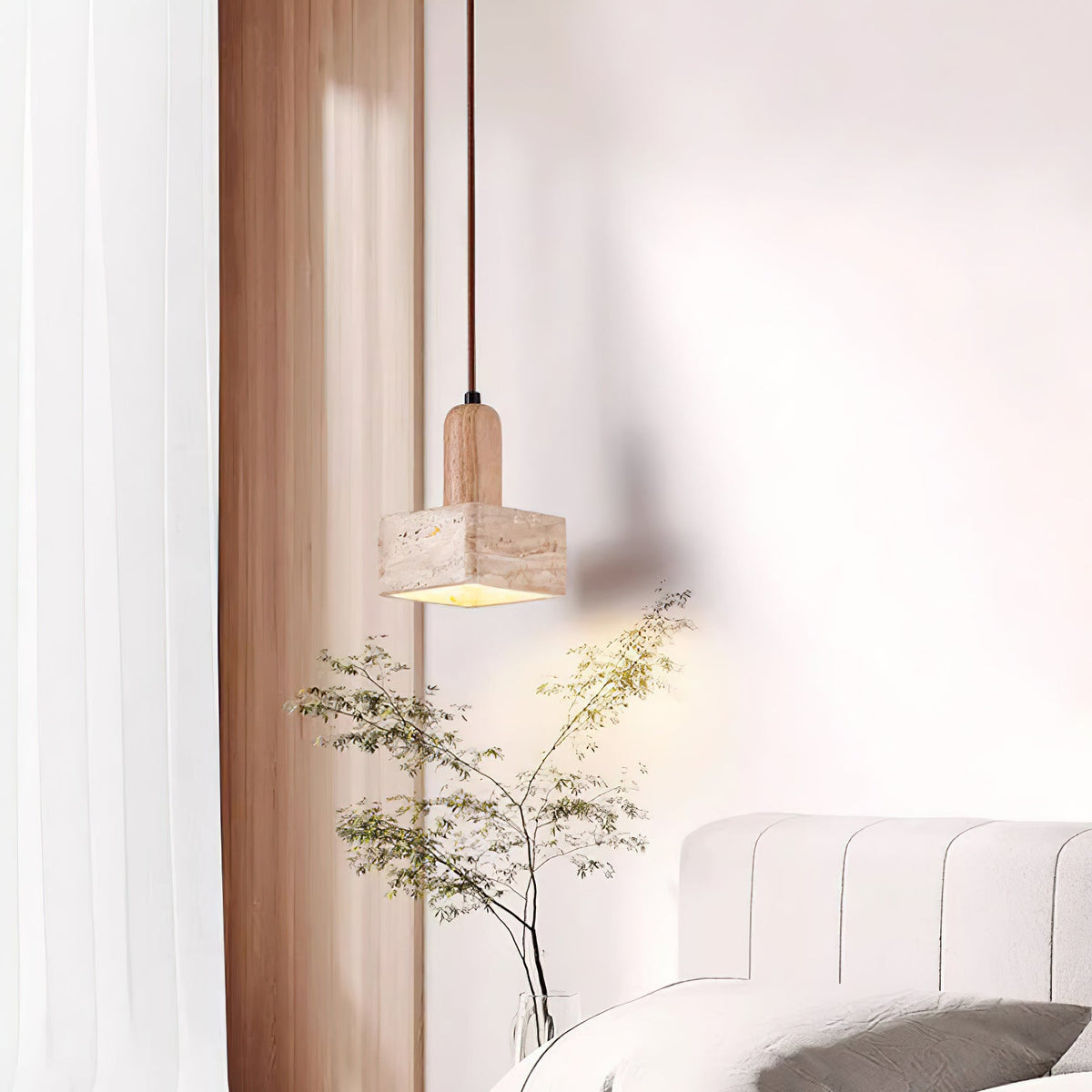 Talla Travertine Pendant Lamp — product view 14