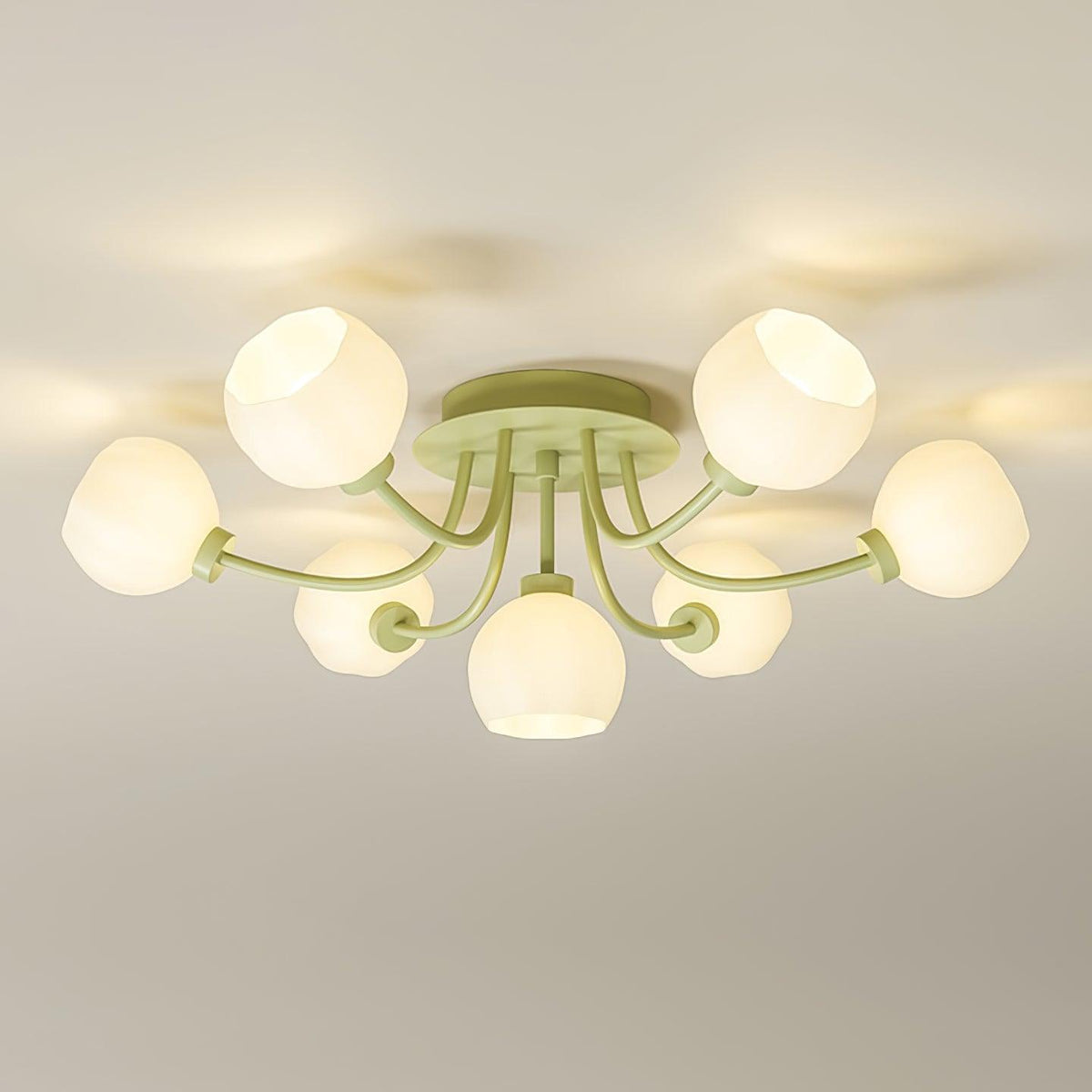 Taras Flower Glass Ceiling Lamp — product view 2