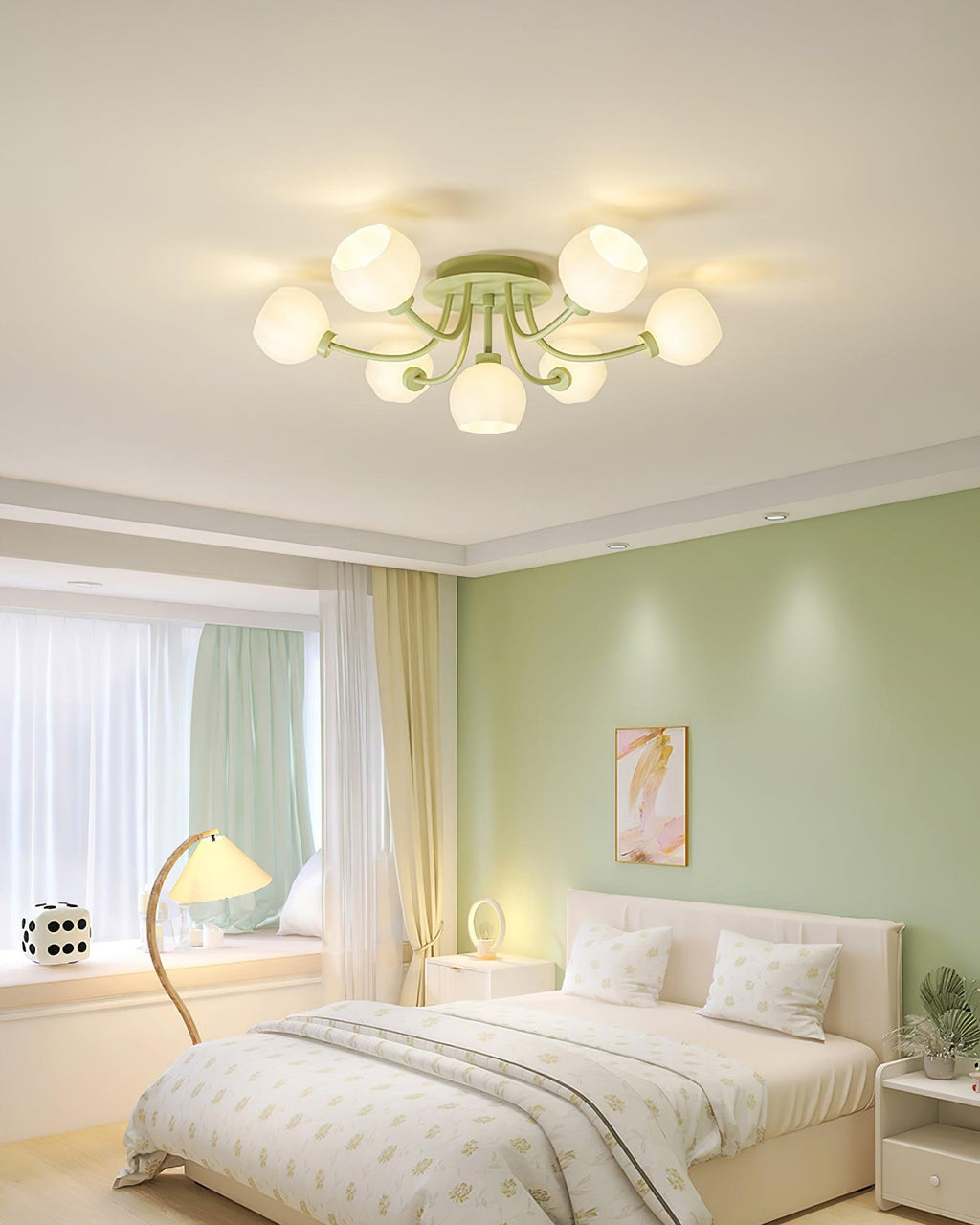 Taras Flower Glass Ceiling Lamp — product view 14