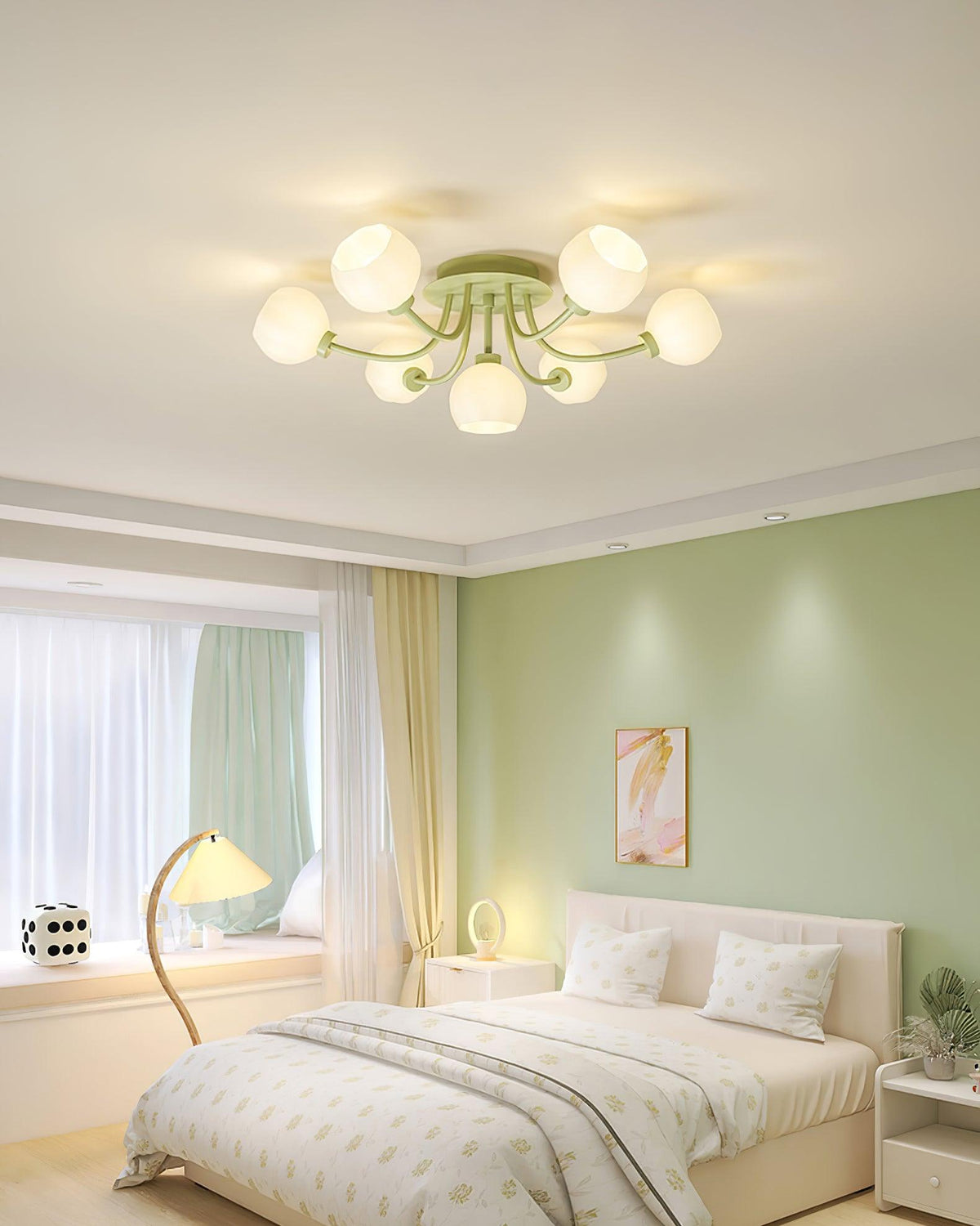 Taras Flower Glass Ceiling Lamp — product view 14