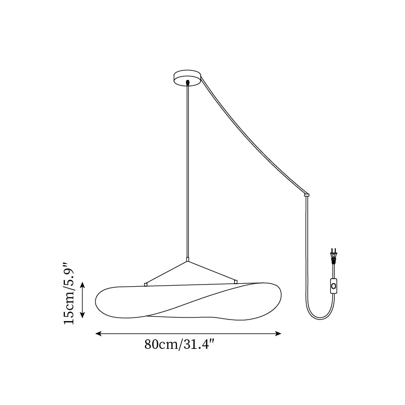Tense Plug In Metal Pendant Lamp — product view 8