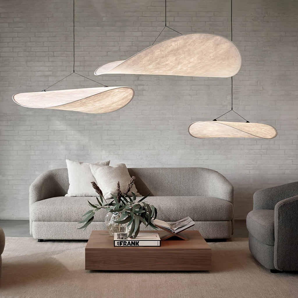 Tense Sculptural Tyvek Cloud Pendant Light