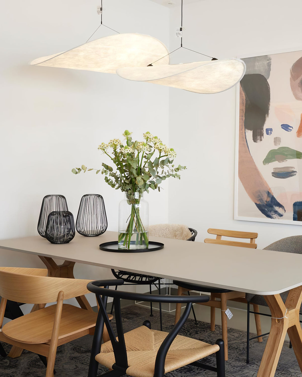 Tense Sculptural Tyvek Cloud Pendant Light
