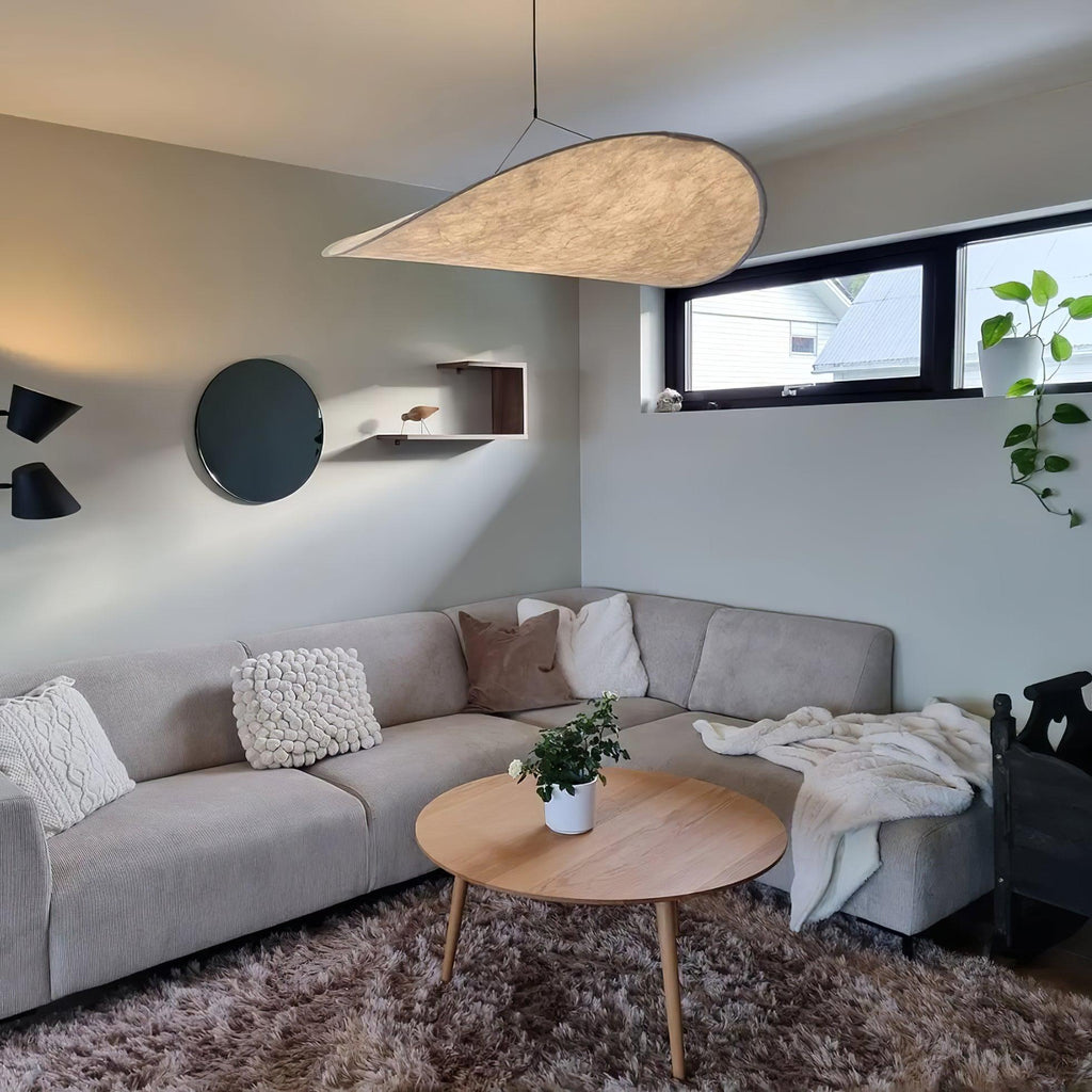 Tense Sculptural Tyvek Cloud Pendant Light