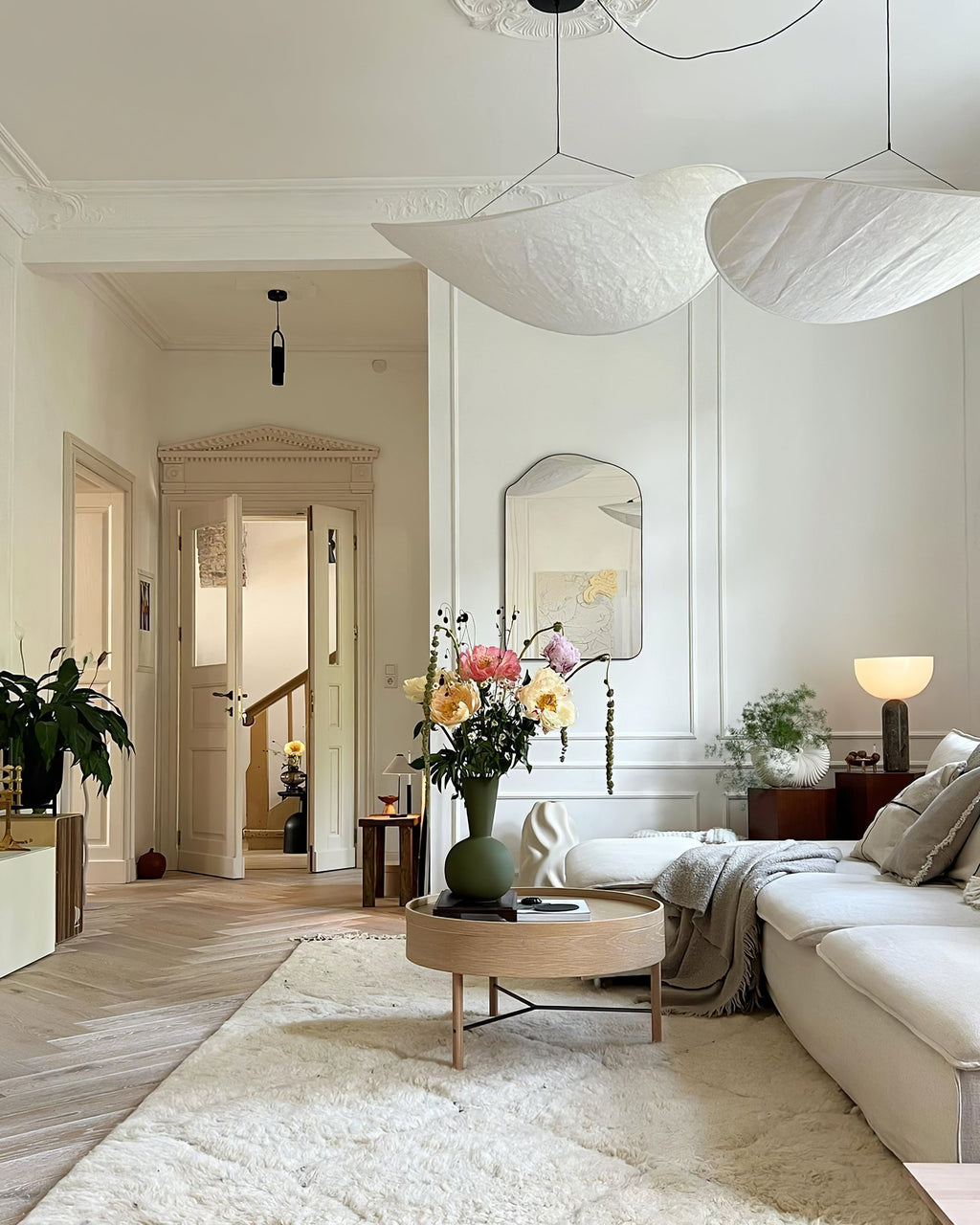 Tense Sculptural Tyvek Cloud Pendant Light