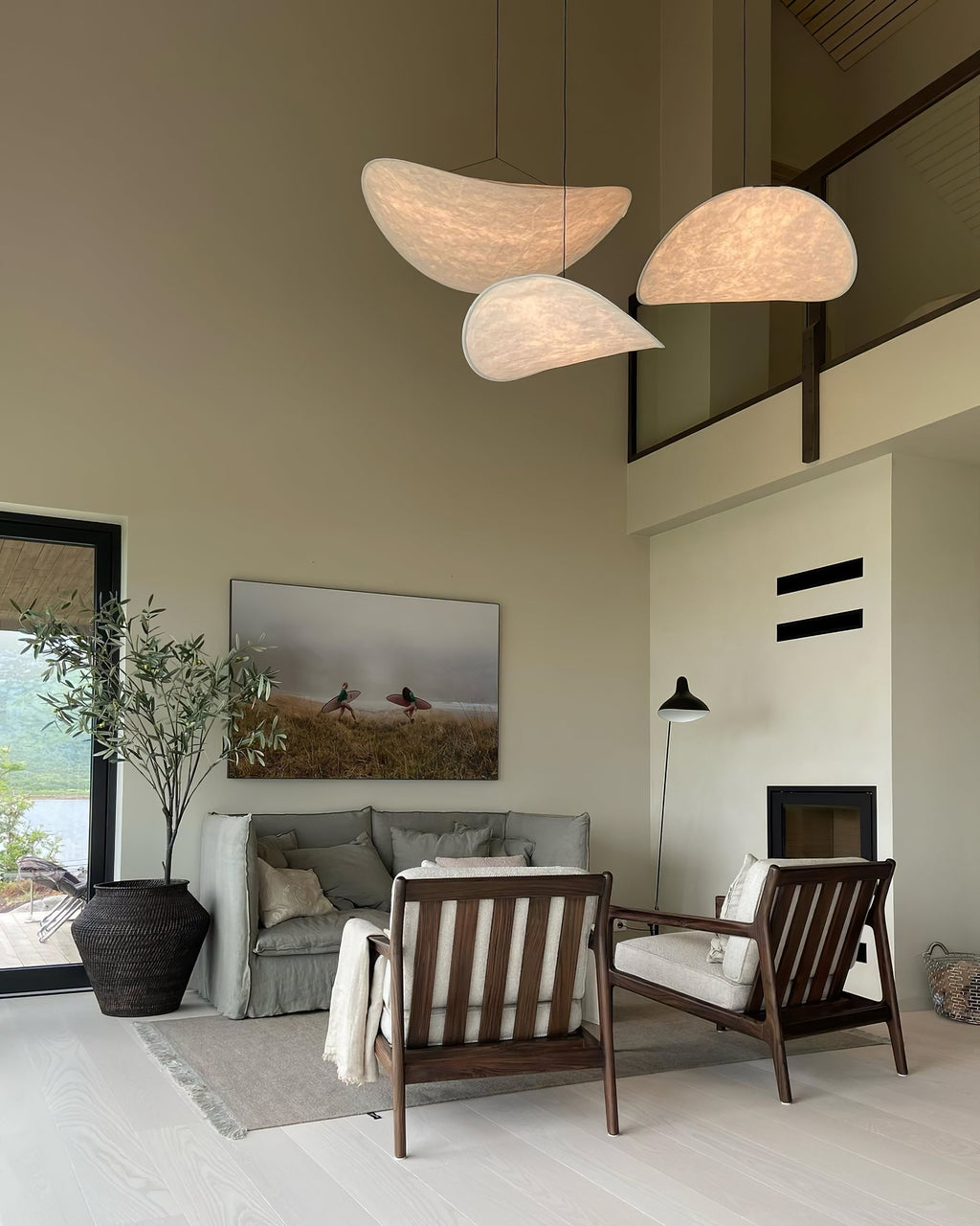 Tense Sculptural Tyvek Cloud Pendant Light