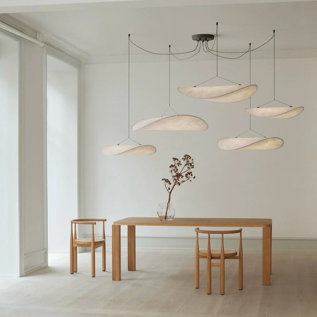 Tense Sculptural Tyvek Cloud Pendant Light