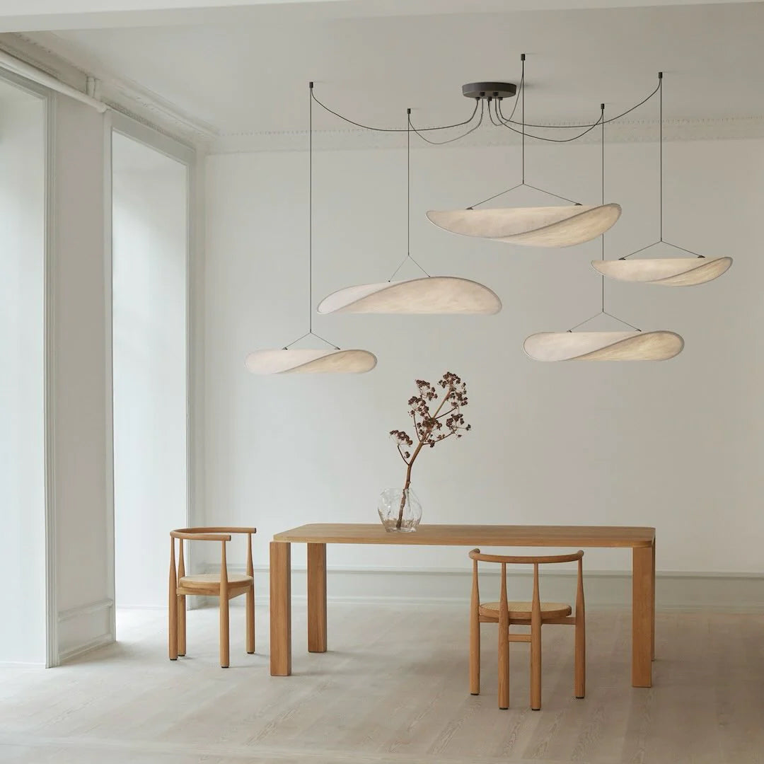 Tense Sculptural Tyvek Cloud Pendant Light