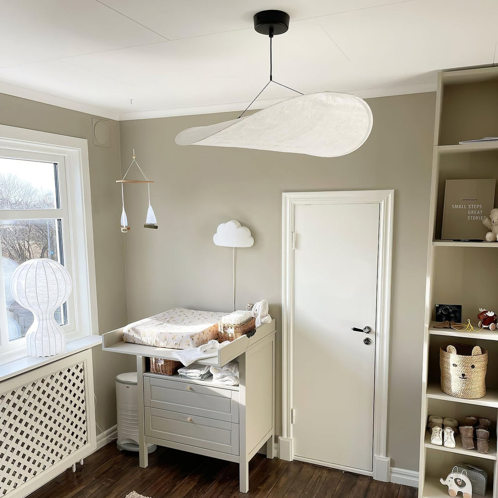 Tense Sculptural Tyvek Cloud Pendant Light