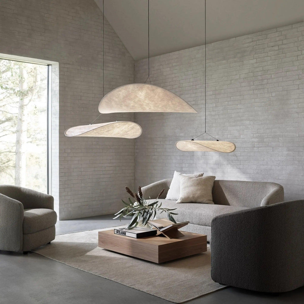 Tense Sculptural Tyvek Cloud Pendant Light