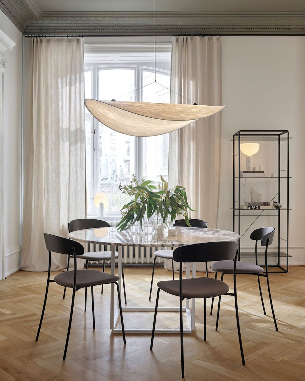 Tense Sculptural Tyvek Cloud Pendant Light