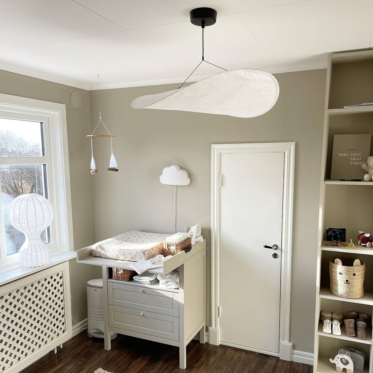 Tense Sculptural Tyvek Cloud Pendant Light