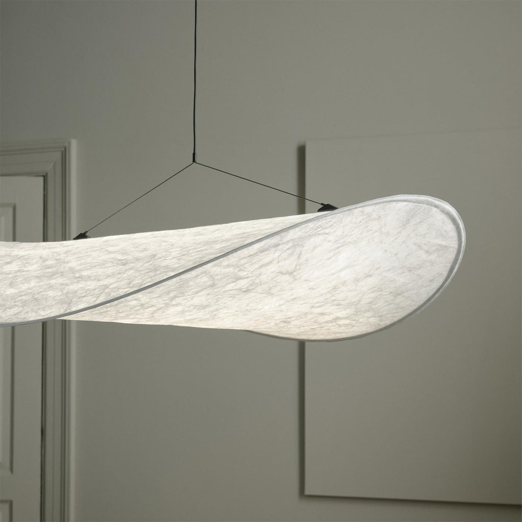 Tense Sculptural Tyvek Cloud Pendant Light