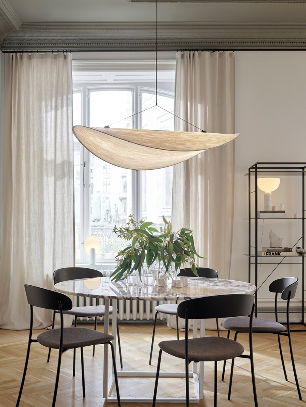Tense Sculptural Tyvek Cloud Pendant Light