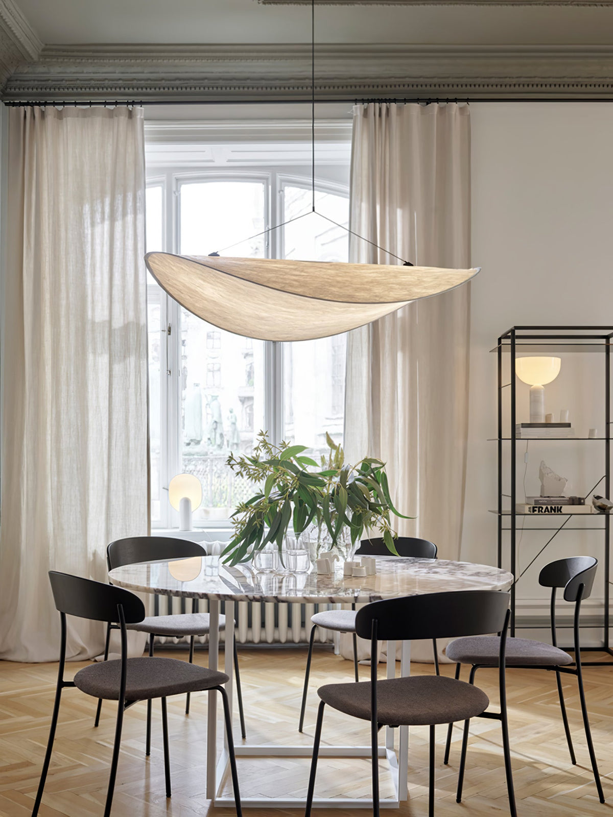 Tense Sculptural Tyvek Cloud Pendant Light