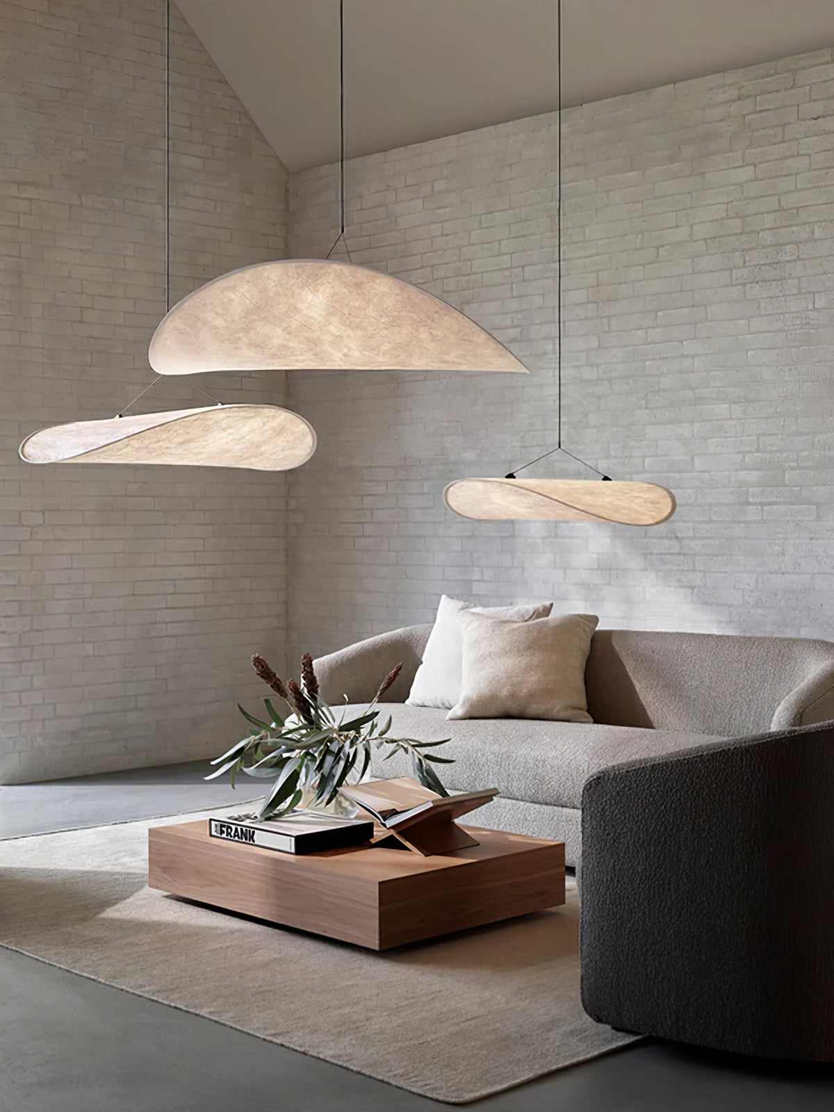 Tense Sculptural Tyvek Cloud Pendant Light